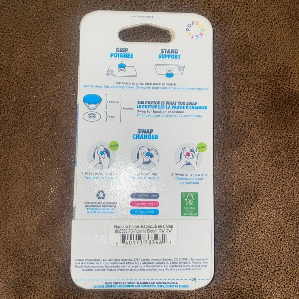 Plant Based- Fascia Bloom-PopSocket Pop Grip-New